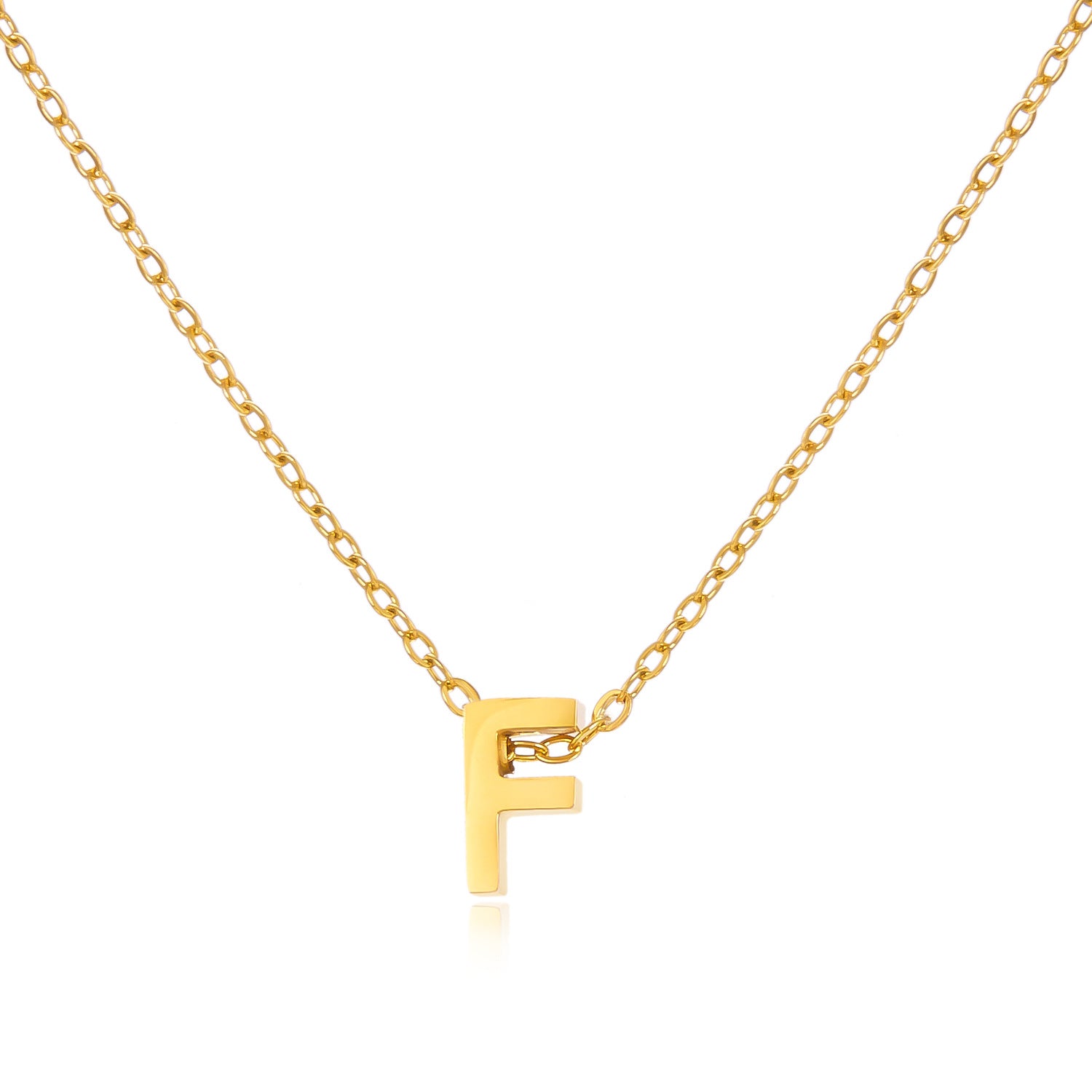 Simple Stainless Steel Colorfast English Letters Unisex Necklace