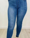 Lady's Stretch Jeans Elastic Waist Slim Fit Skinny Pants