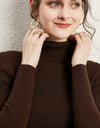Women's Turtleneck Sweater Slim-fit Lapel Thickening Knitted Bottoming Shirt