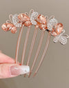 Rhinestone Butterfly Insert Comb For Updo Barrettes