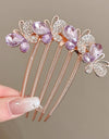 Rhinestone Butterfly Insert Comb For Updo Barrettes