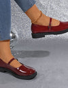Flat Soft Surface Soft Bottom Shoes Square Mouth Leather Shoes