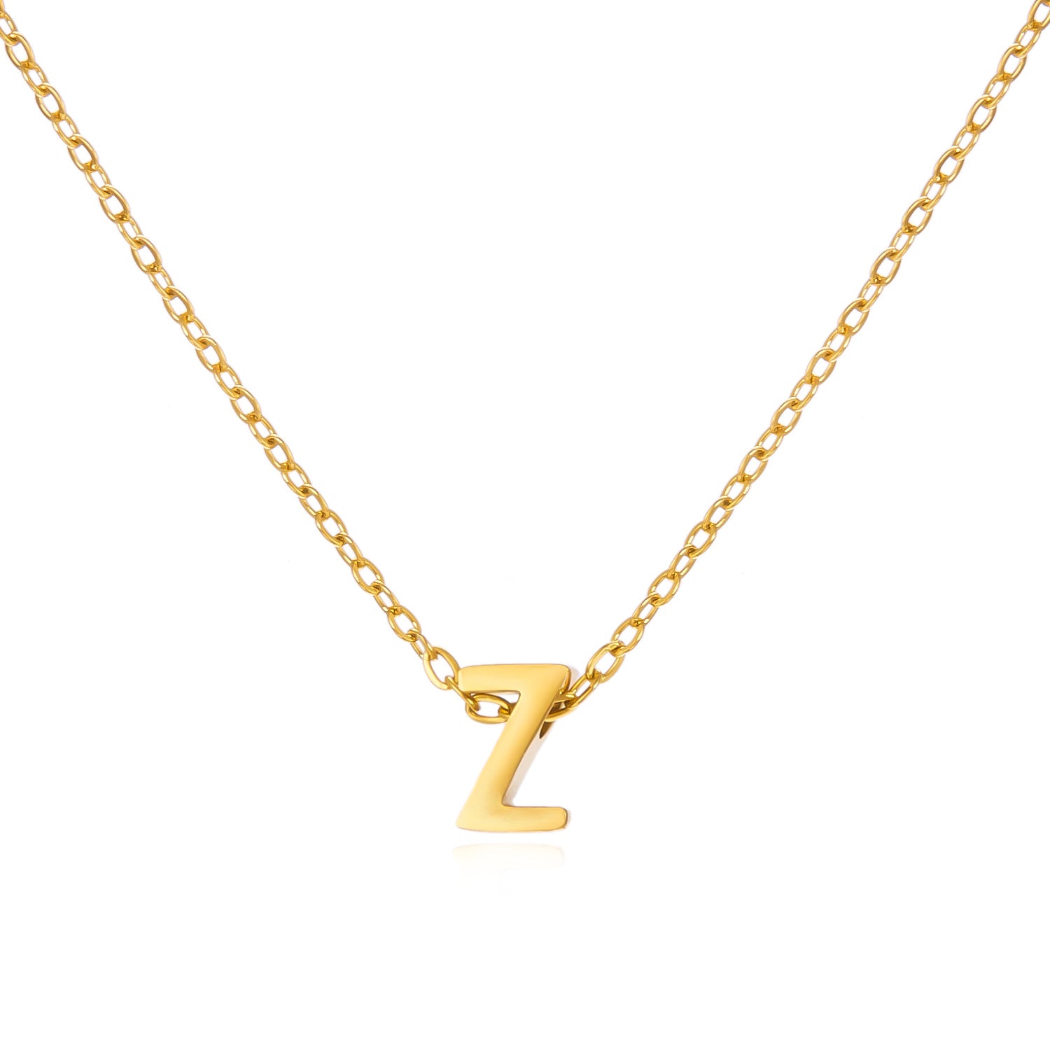 Simple Stainless Steel Colorfast English Letters Unisex Necklace
