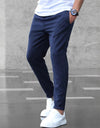 Men's Casual Pants With Pockets Fashion Slim Fit Drawstring Trousers