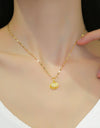 Shell Pearl Necklace With Rhinestones Female Zircon Temperament Personality Jewelry