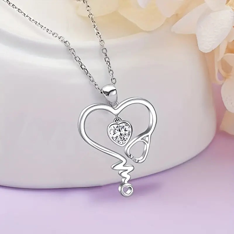 ECG Heart-shaped Exquisite Necklace For Women