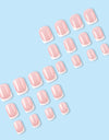 Simple White French Fake Nails
