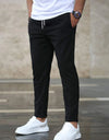 Men's Casual Pants With Pockets Fashion Slim Fit Drawstring Trousers
