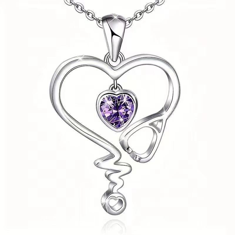 ECG Heart-shaped Exquisite Necklace For Women