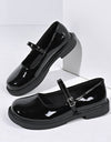 Flat Soft Surface Soft Bottom Shoes Square Mouth Leather Shoes