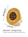 Stainless Steel 18K Leopard Ring