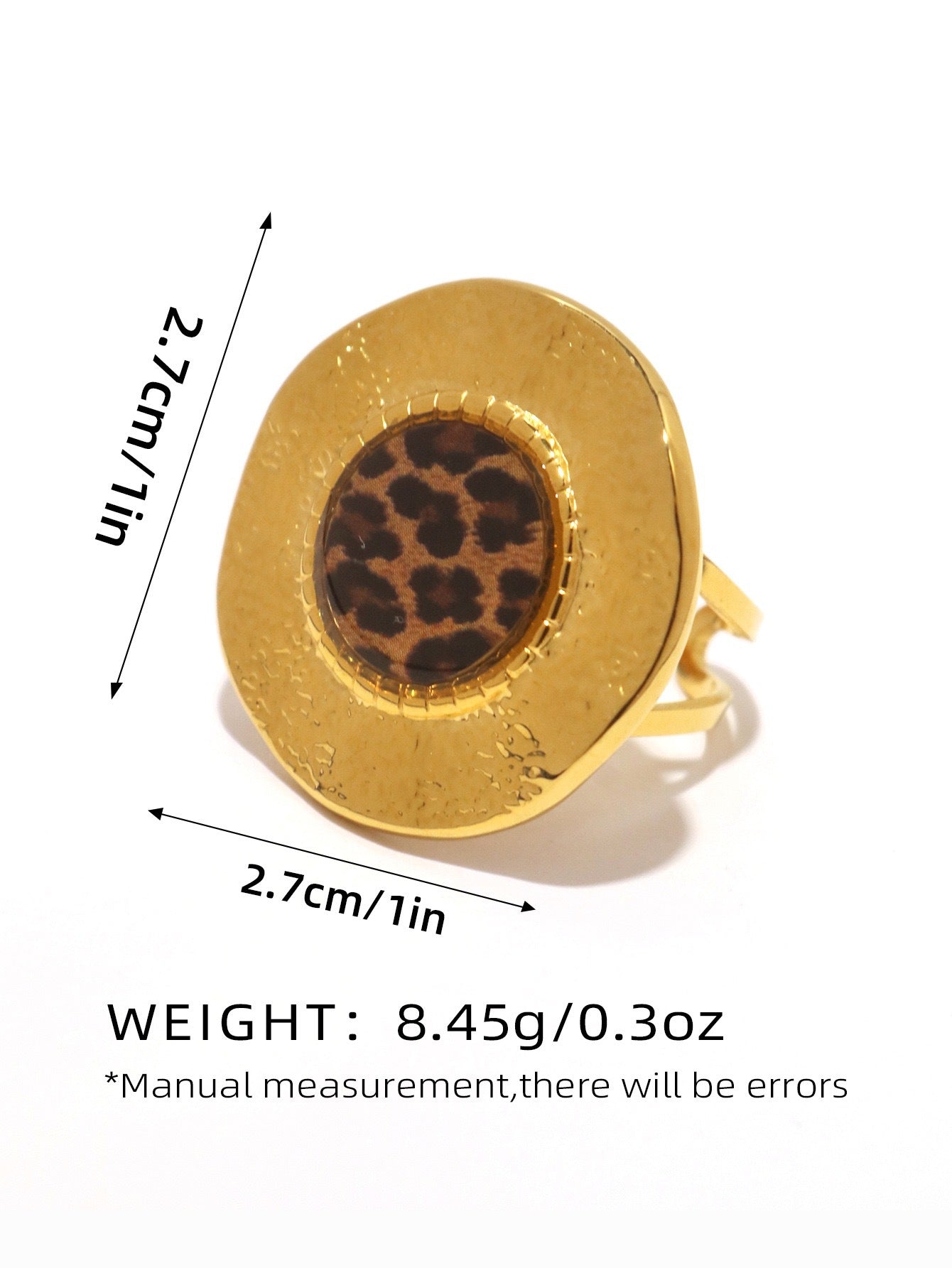 Stainless Steel 18K Leopard Ring