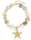 Classic Conch Pendant Necklace For Women Bohemian Starfish Beaded Choker Necklace Summer Beach Neck Fashion Jewelry