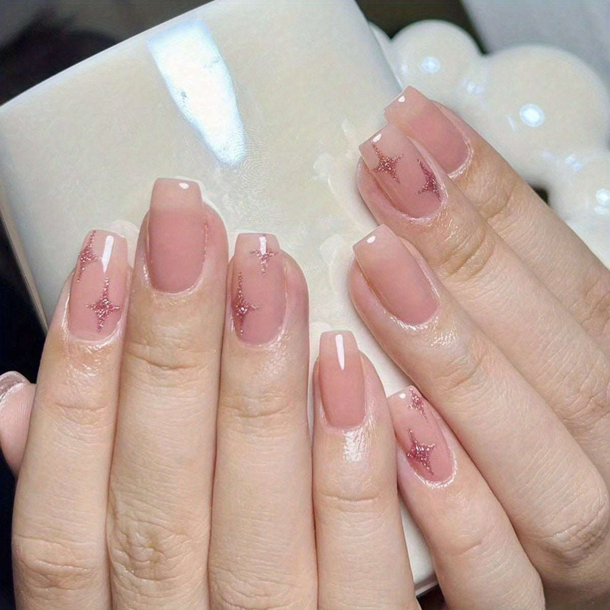 Women's European, American And French Style Pieces Fake Nail Patch