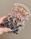 Rhinestone Butterfly Insert Comb For Updo Barrettes