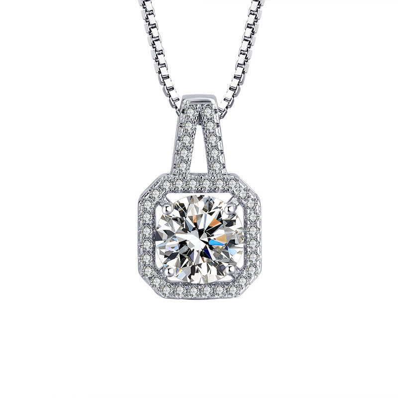 Three-piece Eight Hearts And Eight Arrows Zircon Rings Ear Studs Pendant Necklace Suit