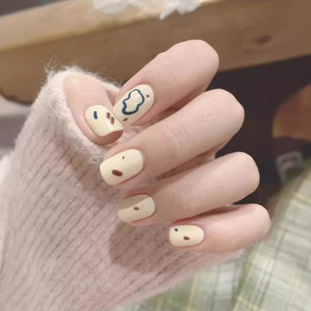 Women's European, American And French Style Pieces Fake Nail Patch