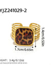 Stainless Steel 18K Leopard Ring
