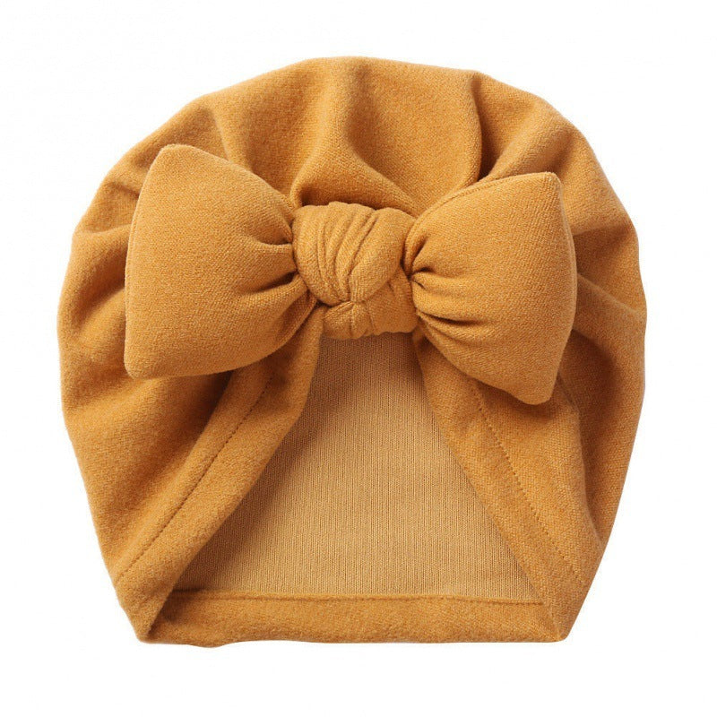 New Style Cashmere Baby Pullover Hat Cotton Filled Bow