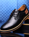Men's Casual Leather Shoes Top Layer Daily Shoes Trend Men's Shoes British Tie Dress Shoes