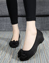 Women's Soft Soled Butterfly Bow Wedge Cloth Shoes