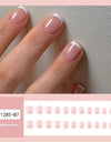 Simple White French Fake Nails