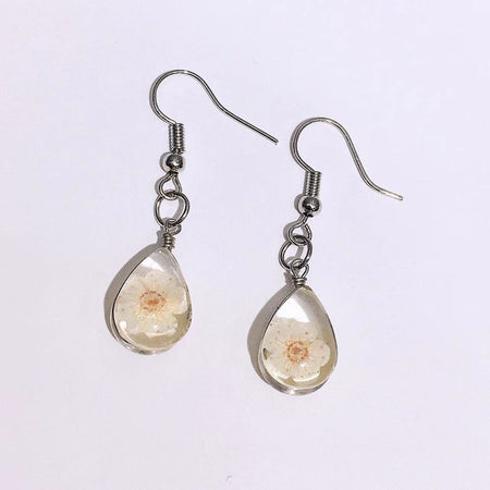 Fashion Drop-shaped Dried Flower Earrings