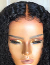 Density Long Kinky Curly Wig Lace Front Human Hair Fluffy