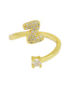 Cute 26 English Letters Open Adjustable Personality Ring