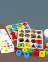 Geometric Pairing Blocks Leisure Board Game Toys