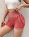 Biker Shorts For Women High Wais Stripe Gym Running Shorts
