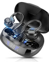 Bluetooth Headset Binaural Ear Hook Touch Headset With LED True Digital