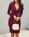 Slim Fitting Buttocks Bottom Button Up Dress