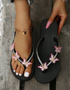 Butterfly Slippers Outdoor Thong Sandals Summer Beach Shoes Women