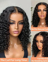 Human Hair Front Lace Bobo Double Drawn Water Wave BOB Wig Foreign Trade Wig