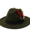 Autumn And Winter New Black Woolen Top Hat
