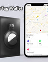 AirTag Wallet Anti Theft Bullet Card Bag Multi-functional Rfid Card Holder Men's Leather Slim Wallets For Airtag Air Tag