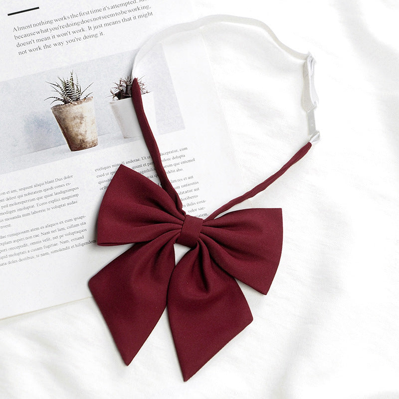JK Uniform Solid Color Calamus Bow Tie Female Preppy Style