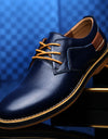 Men's Casual Leather Shoes Top Layer Daily Shoes Trend Men's Shoes British Tie Dress Shoes