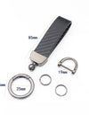 Carbon Fiber Pattern Car Anti-lost Leather Key Ring Pendant