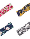 Floral cross hair band