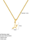 26 Love Letters Titanium Steel Pendants Necklace