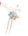 Blue White Purple Color Flower Hair Comb