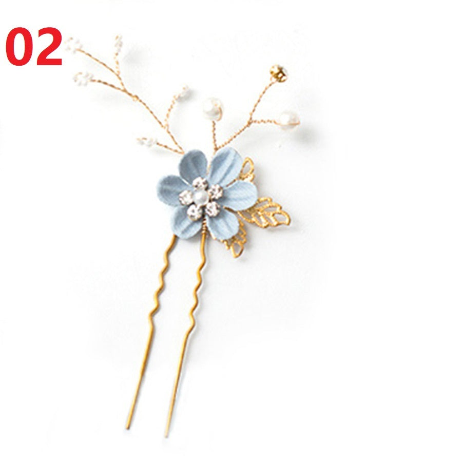 Blue White Purple Color Flower Hair Comb