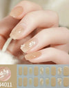 Finger Baking-free Gel Nail Stickers Simple Grid Line Nail Sticker One Piece Dropshipping