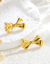 Sweet Trend Bow Stud Earrings Stylish And Simple
