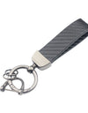 Carbon Fiber Pattern Car Anti-lost Leather Key Ring Pendant
