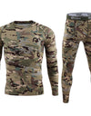 ESDY Men's Exercise Camouflage Dralon Thermal Underwear Suit