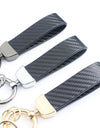 Carbon Fiber Pattern Car Anti-lost Leather Key Ring Pendant