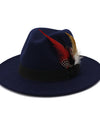 Autumn And Winter New Black Woolen Top Hat